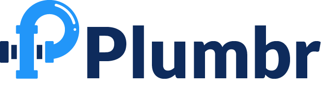 Plumbr logo with a stylized blue letter 'P' resembling a pipe