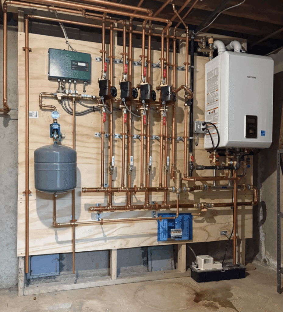 Gallery: Navien tankless water heater and plumbing system
