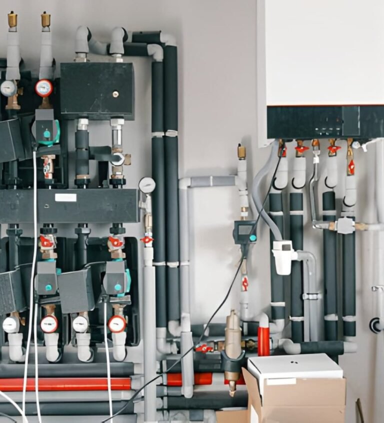 Modern utility room plumbing manifold